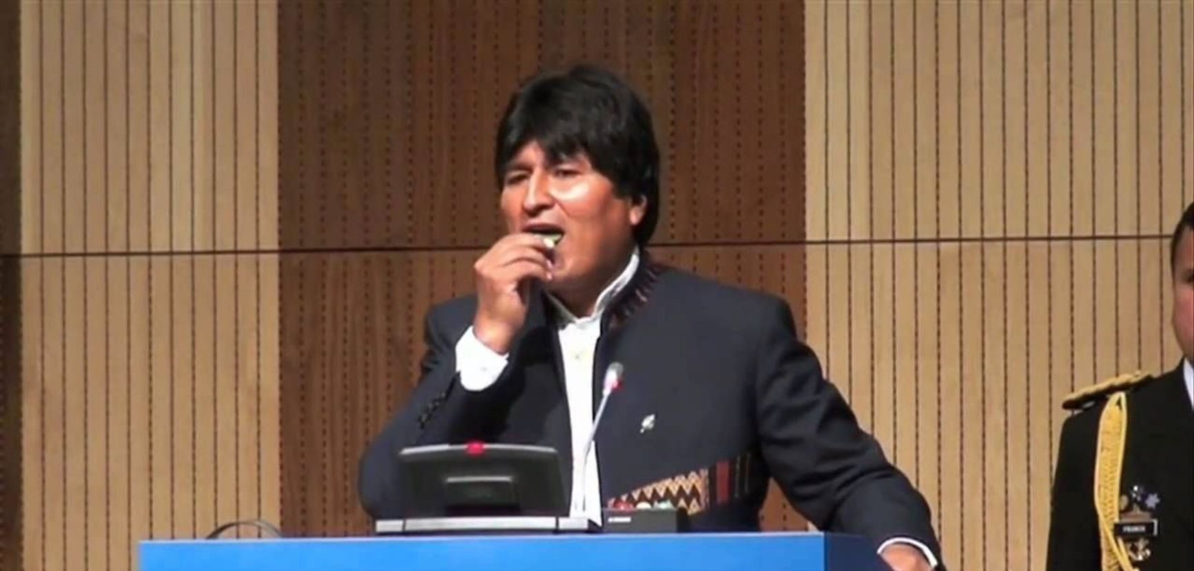 President Evo Morales publicly chewed coca leaves to demonstrate that they are harmless