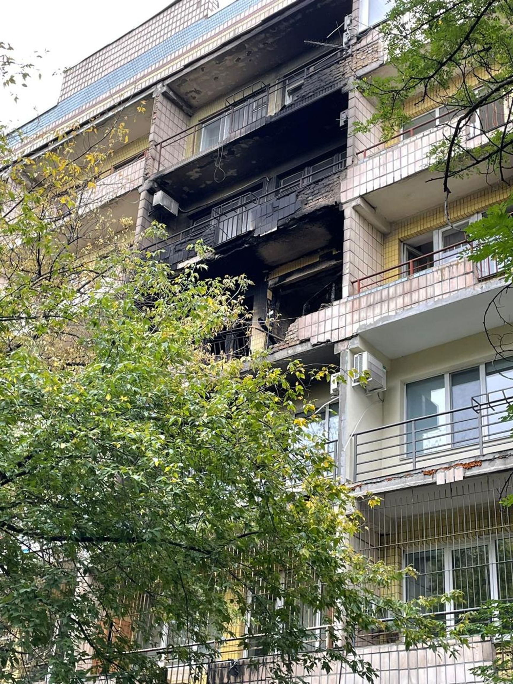 Последствия российского налета на Киев в ночь на 28 сентября 2025 года