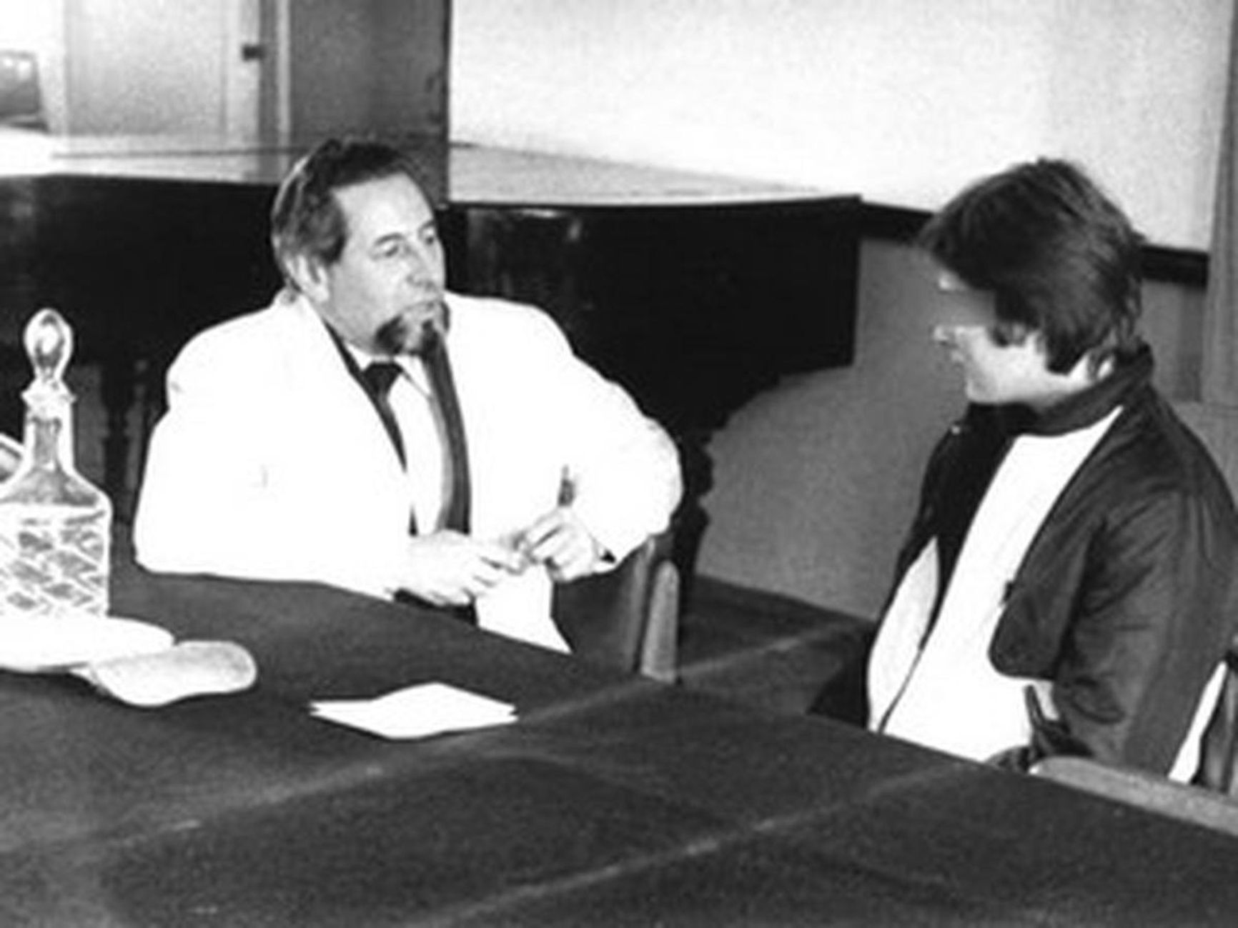 Aron Belkin with a patient