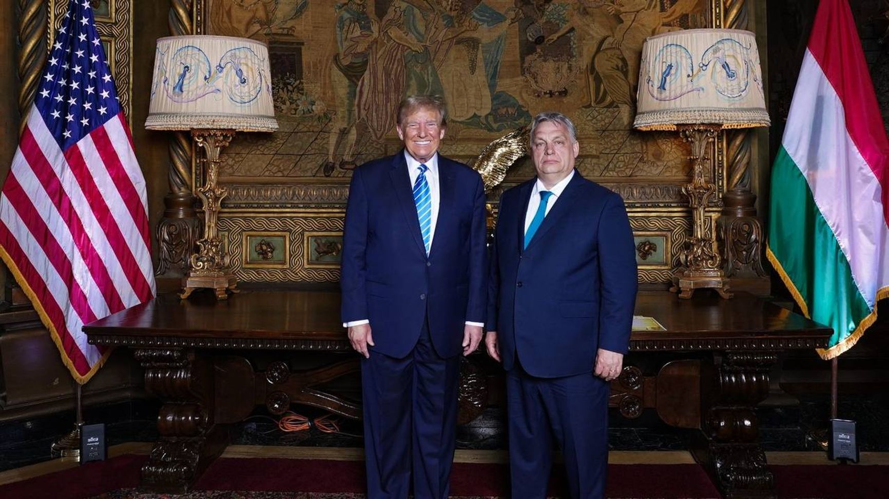 Дональд Трамп на встрече с Виктором Орбаном 