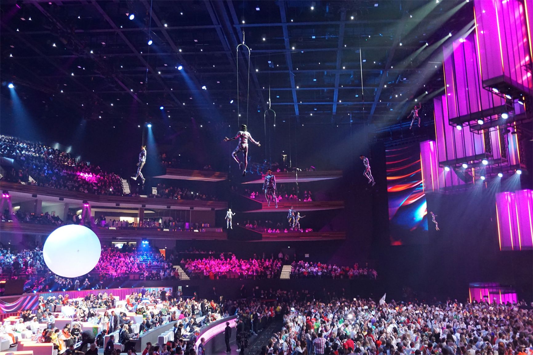 Organizers did not skimp on decorating the hall 